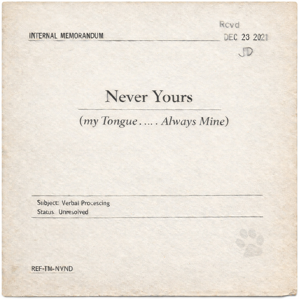 (my Tongue... ...nevermind) — Back Cover