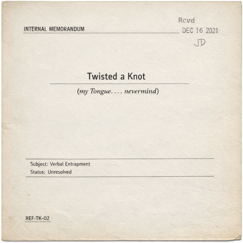 Track 1.2 — ...Twisted a Knot... — Track Art