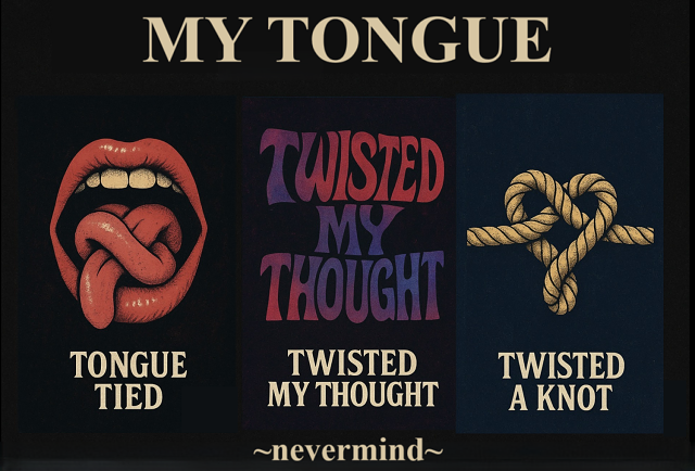 1~ilogy~ My Tongue Twisted My Thought ~nevermind~ 3~ptych poster°