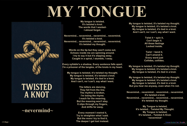 ~2~ilogy~ Twisted A Knot ~Track Poster ~lyrics