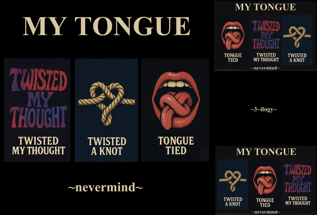 My Tongue 1~2~3 ~nevermind~ ~3~ilogy ~3~tych~ Collectors Poster